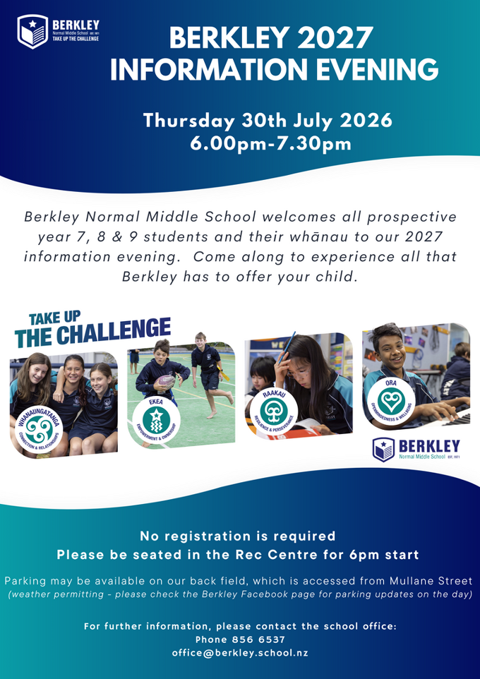 Berkley 2027 Information Evening