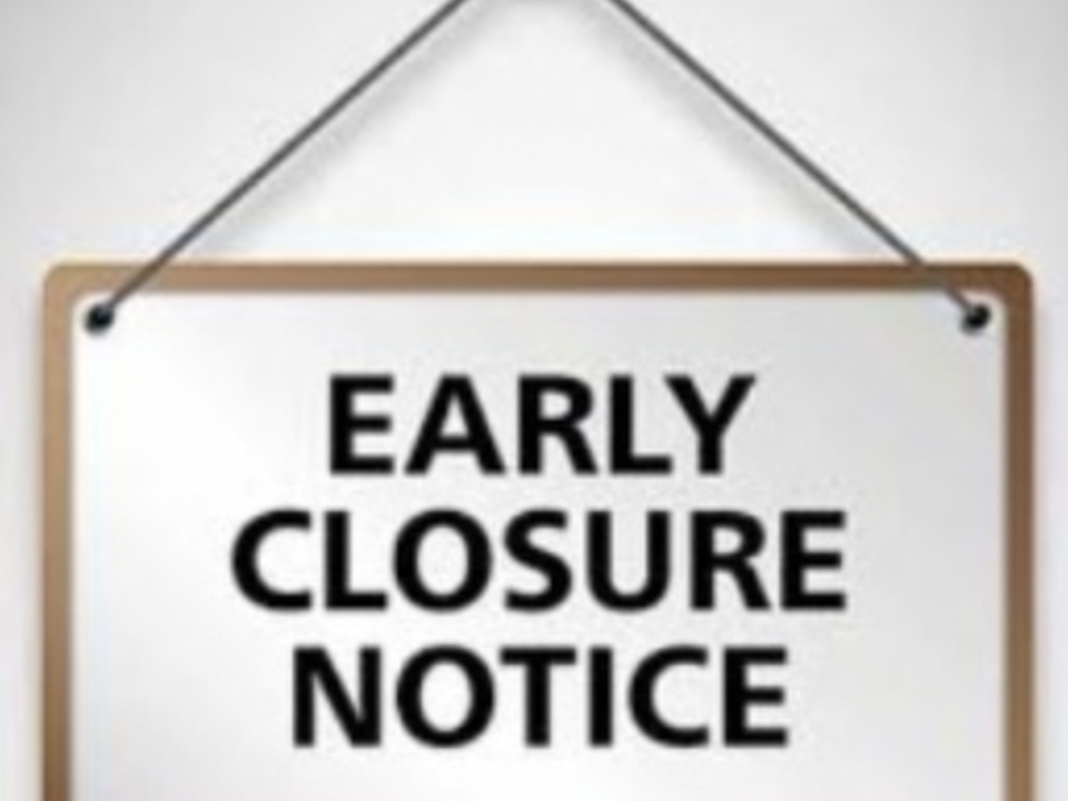 TEACHER UNION MEETING EARLY SCHOOL CLOSURE INFORMATION   Wednesday 31 May - School closes 1:00pm