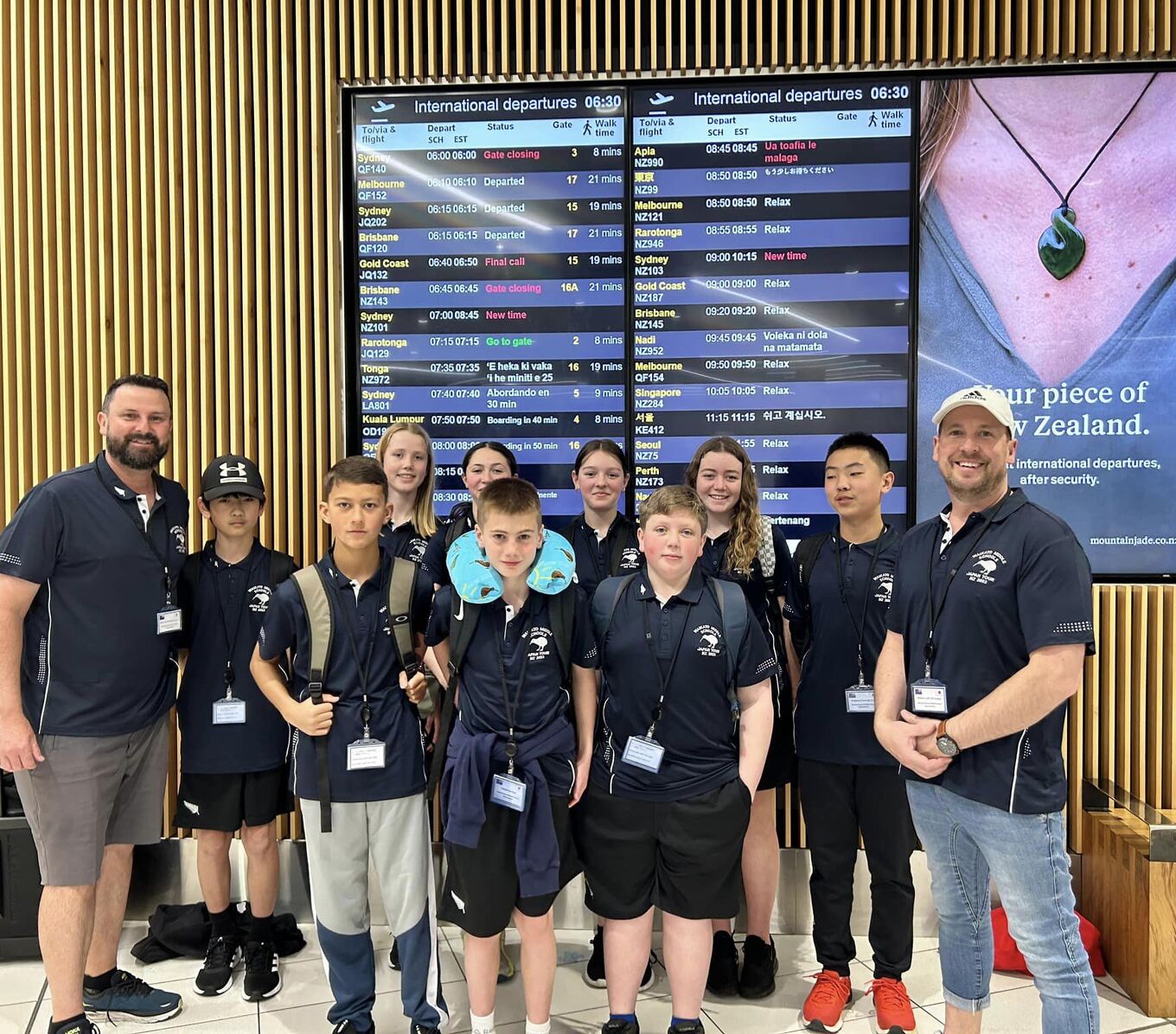 Students Getting Ready to Go to Makuhari Japan
